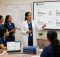 Nursing education session on sleep apnea screening led by a senior nurse educator in a modern hospital training room.