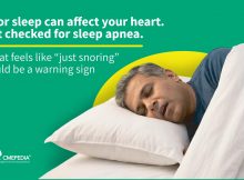 Healthcare professional assessing a patient for obstructive sleep apnea signs and risk factors