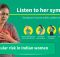 Cardiovascular risk in Indian women illustrated by a woman holding her chest alongside common heart attack symptoms.